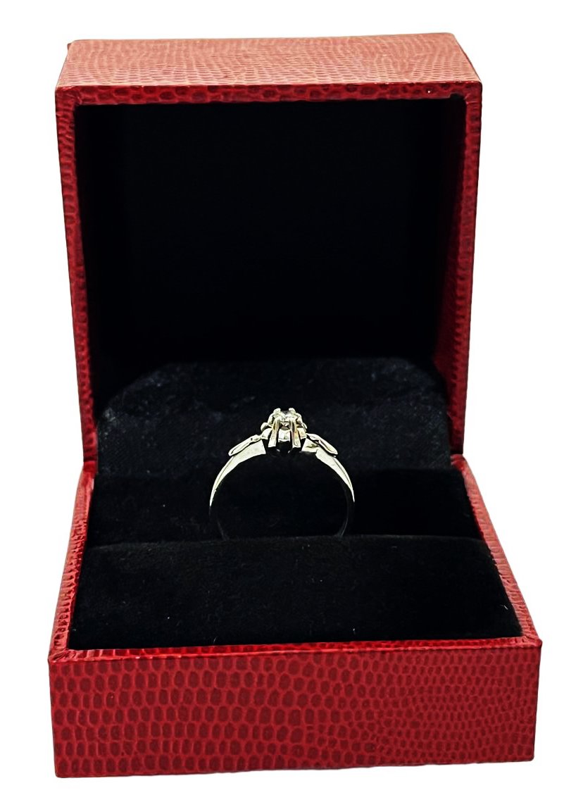 ANILLO EN ORO BLANCO 18K CON BRILLANTE