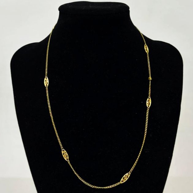 CADENA EN ORO 18K CON ESTACIONES