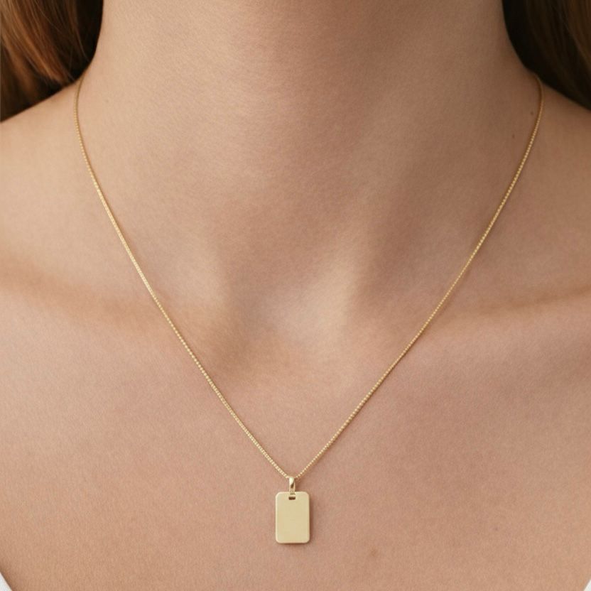 COMBO CADENA EN ORO 18K CON DIJE PERSONALIZABLE