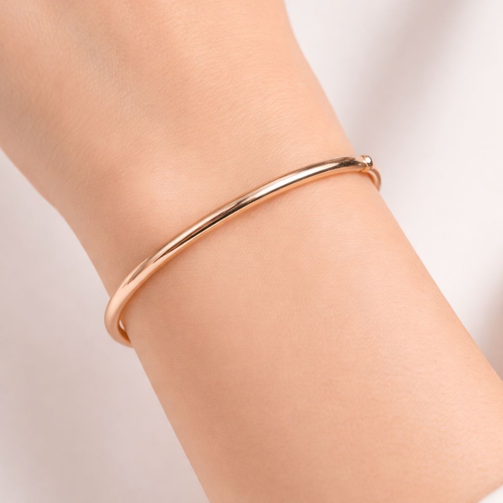 BRAZALETE EN ORO ROSA DE ESTRUCTURA RÍGIDA