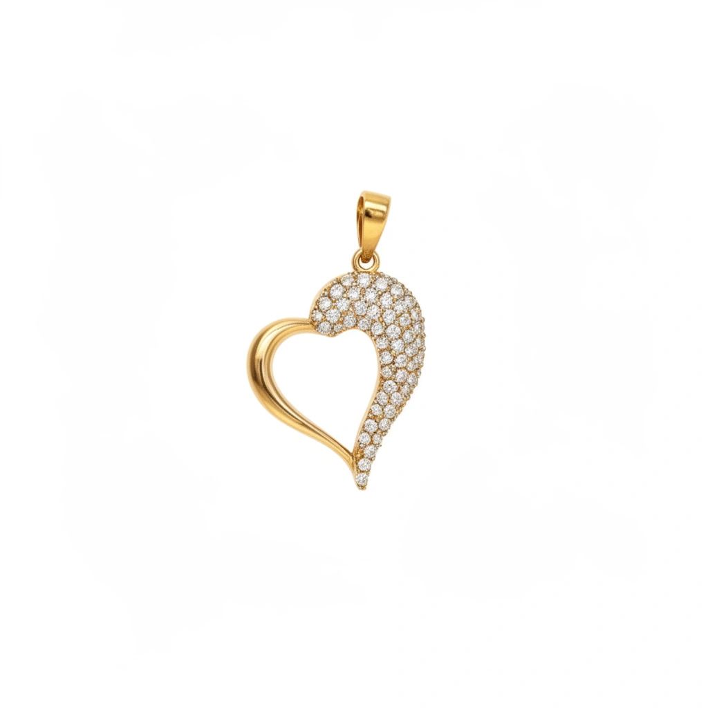 DIJE CORAZÓN EN ORO 18 KILATES