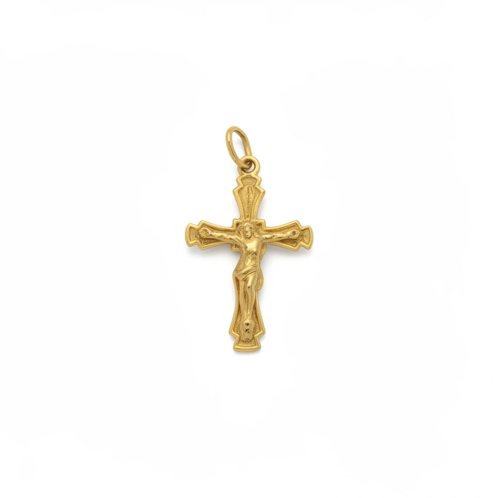 DIJE DE ORO 18K JESÚS CRUCIFICADO