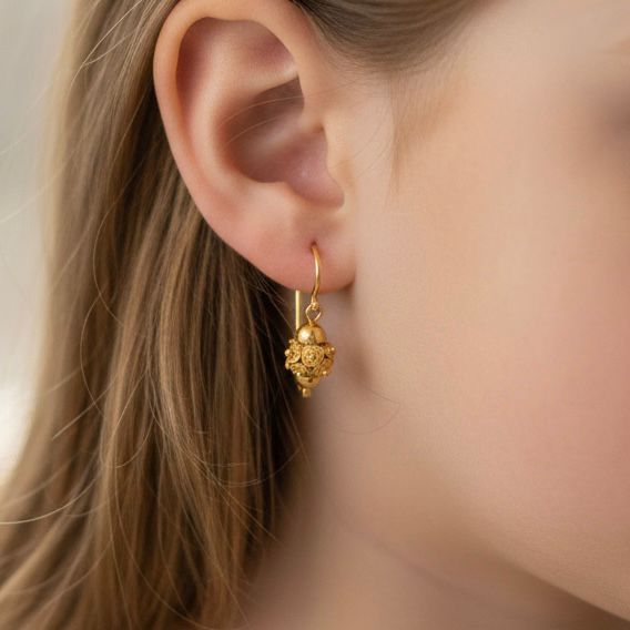 ARO DE ORO 18K FILIGRANA ESTILO CANTARITO