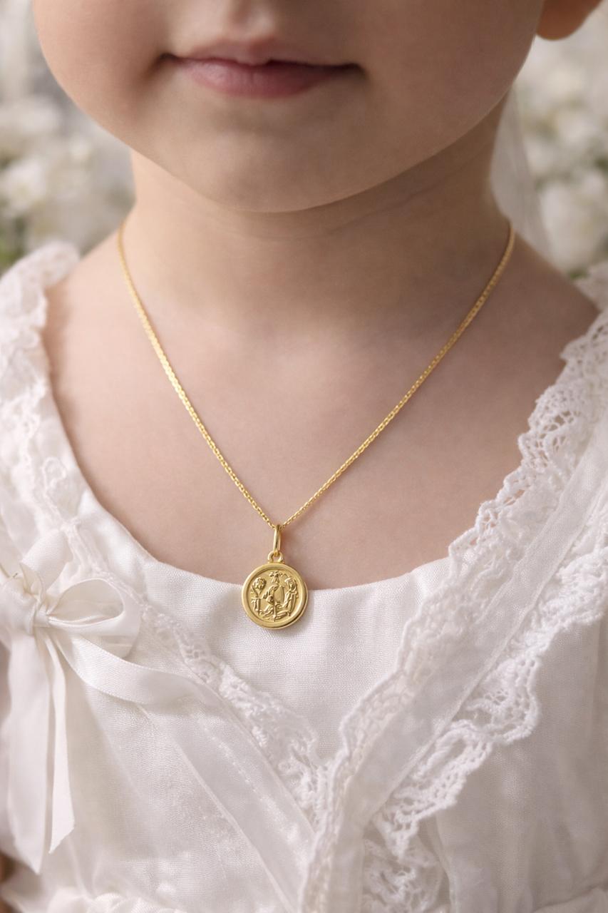 Combo Bautismo · Cadena Italiana + Dije