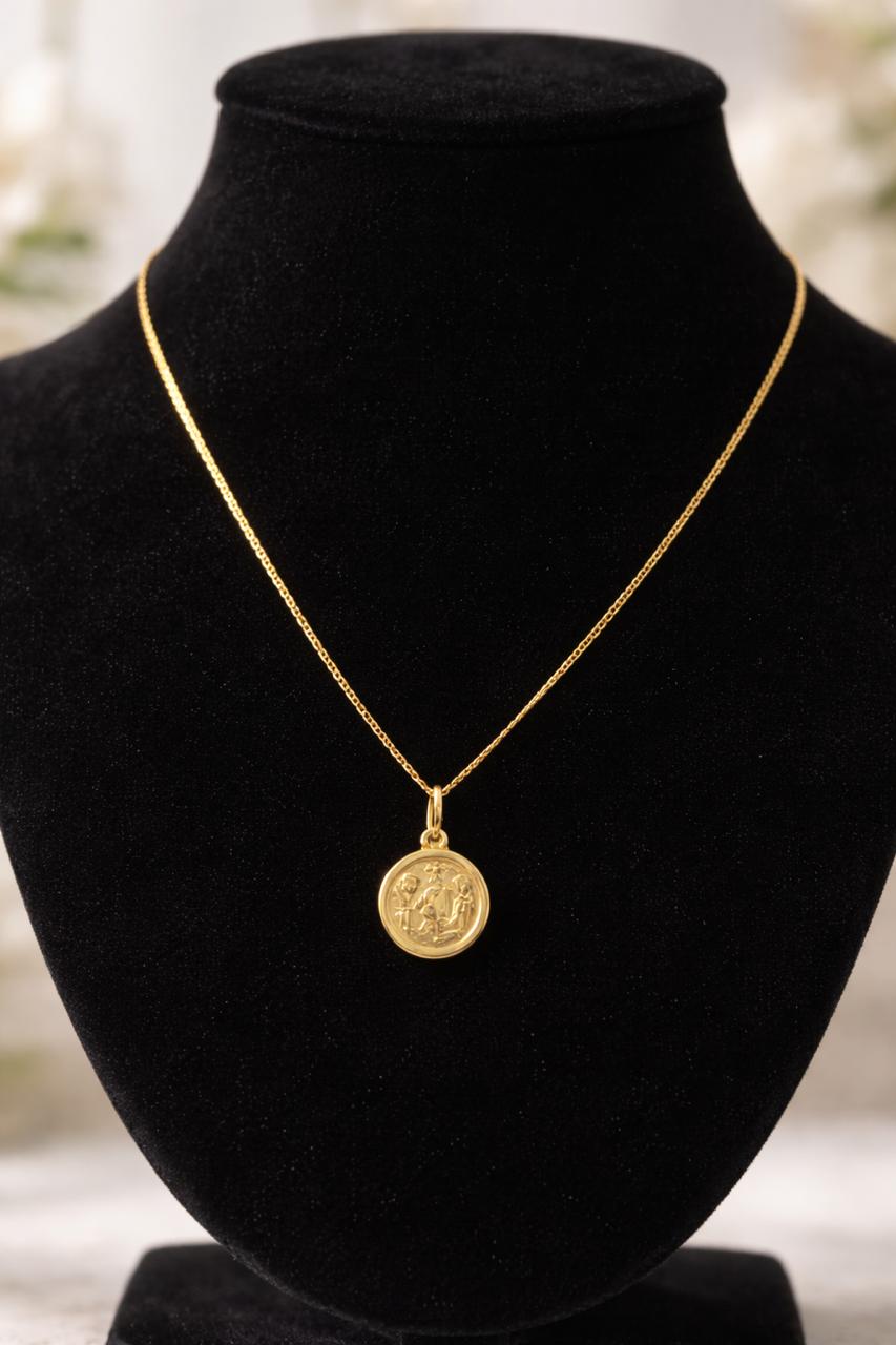 Combo Bautismo · Cadena Italiana + Dije