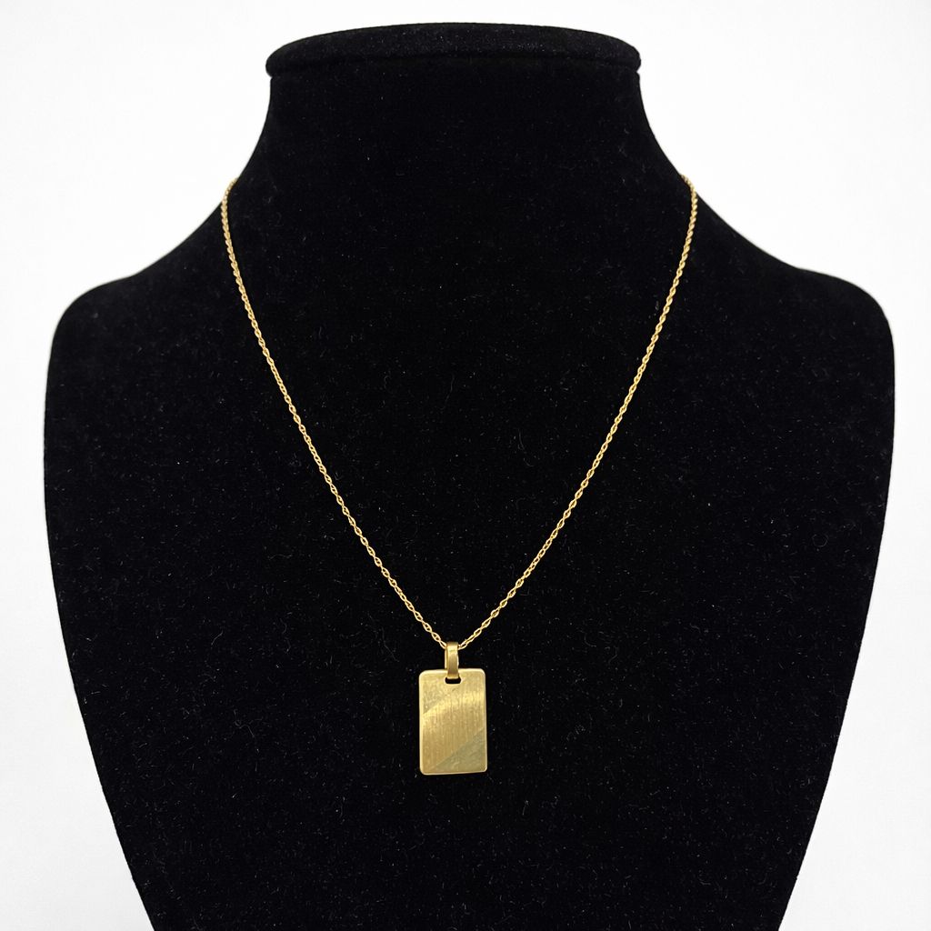 CADENA DE ORO 18 KILATES TIPO PIOLA CON DIJE PERSONALIZABLE