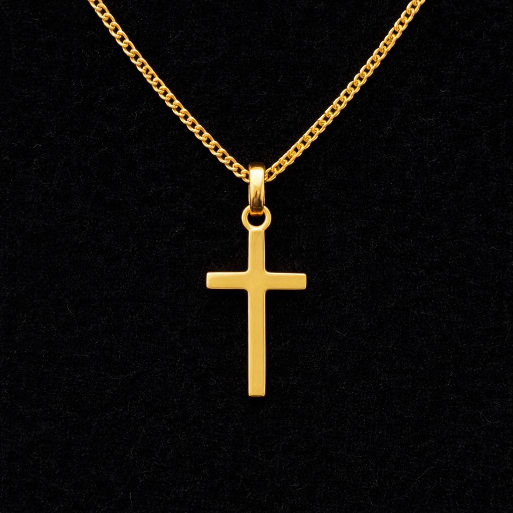 DIJE DE CRUZ DE ORO 18 KILATES