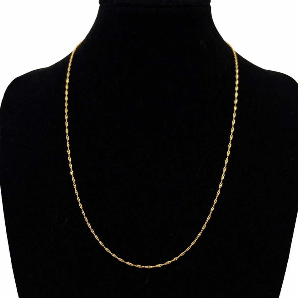 CADENA TIPO PIOLA DE ORO 18 KILATES IMPORTADA