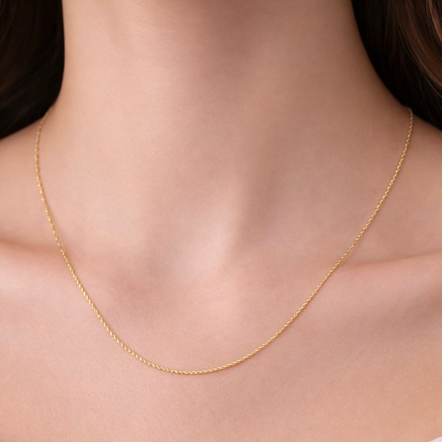 CADENA TIPO PIOLA DE ORO 18 KILATES IMPORTADA