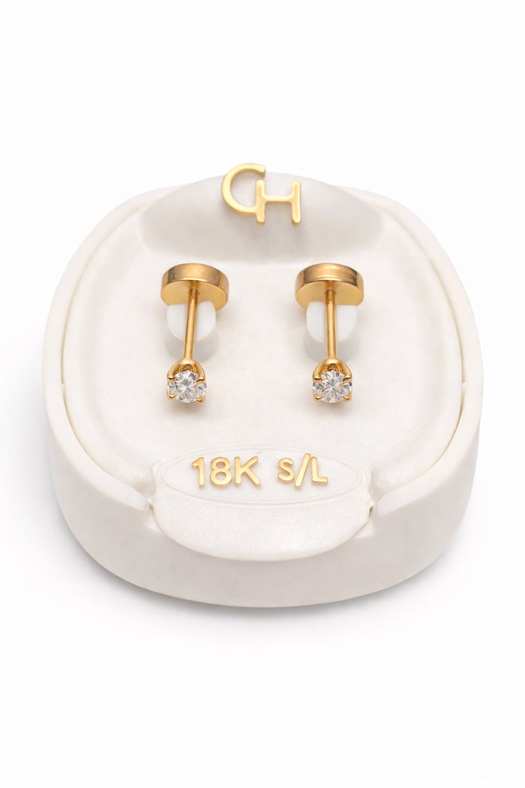 PRENDEDOR ORO 18K C/ CIRCON BLANCO