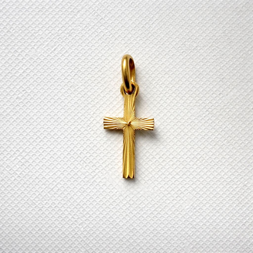 DIJE CRUZ EN ORO 18K IMPORTADO ITALIANO