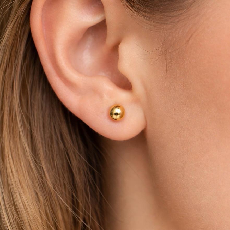 ARO DE ORO 18K TIPO BOLITA