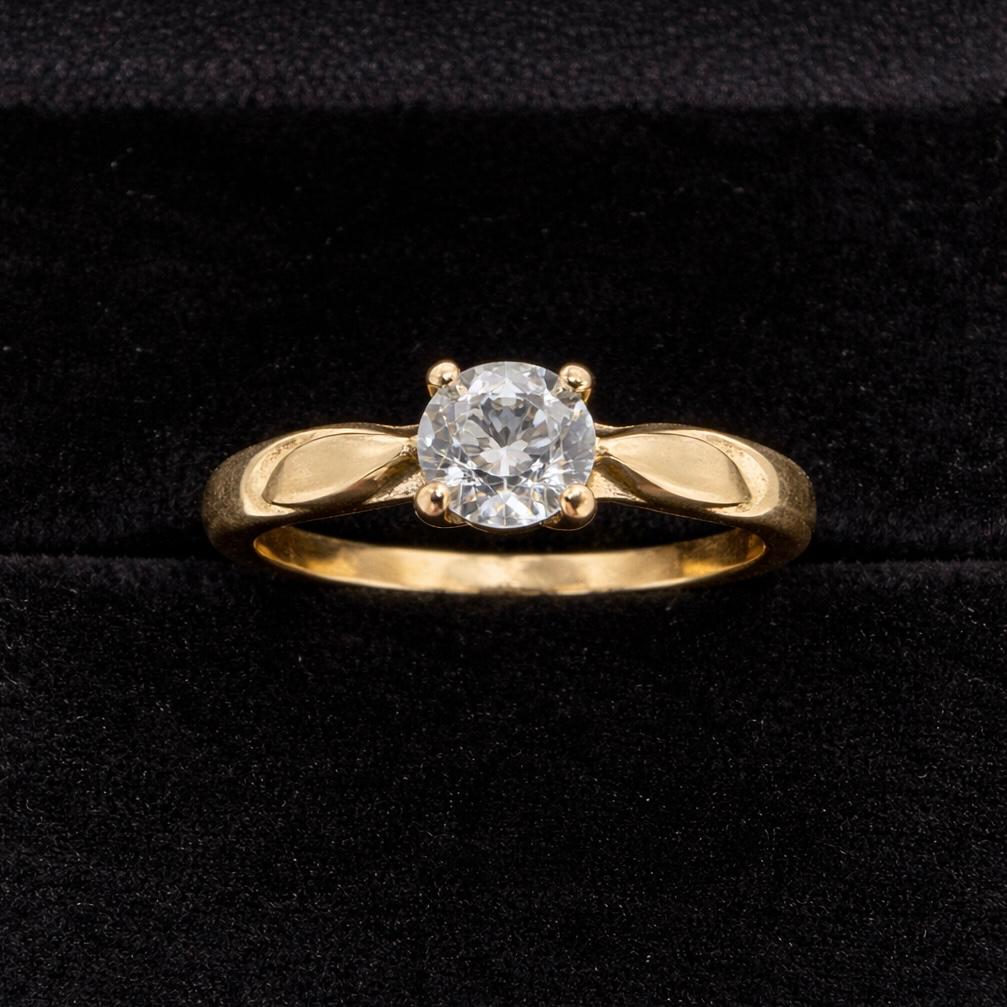 ANILLO SOLITARIO EN ORO 14K CON BRILLANTE