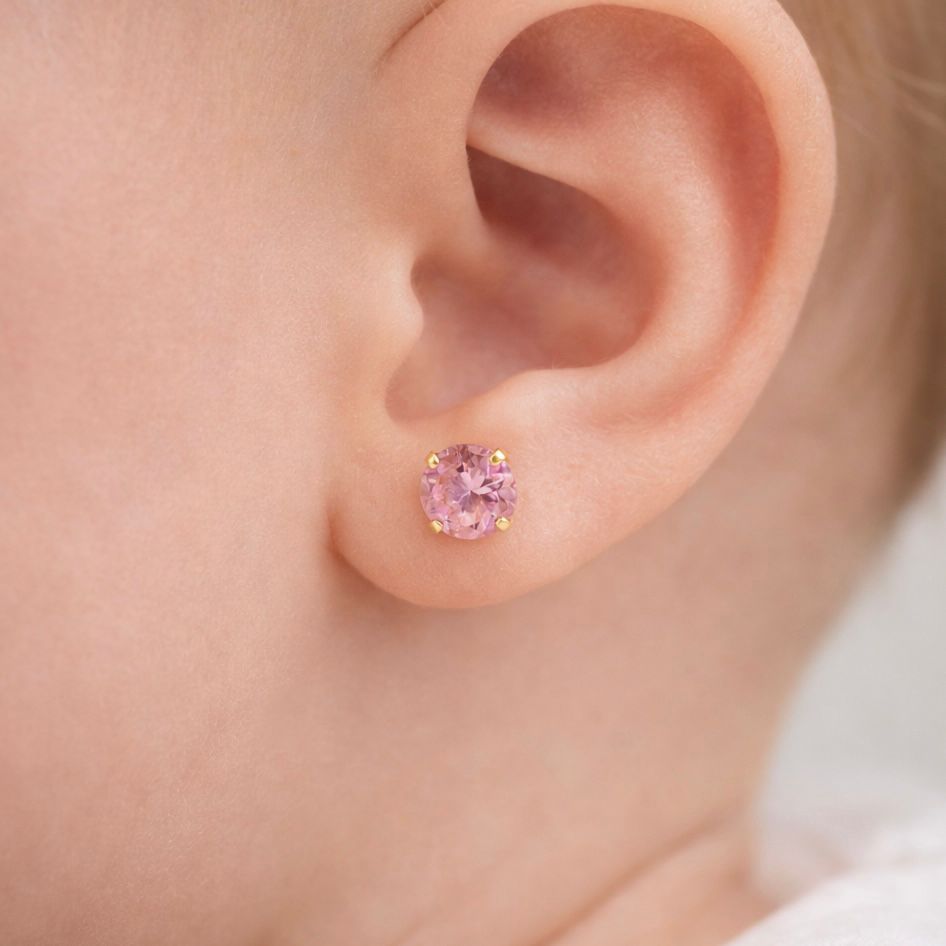 ARO EN ORO 18K CON CIRCÓN ROSA