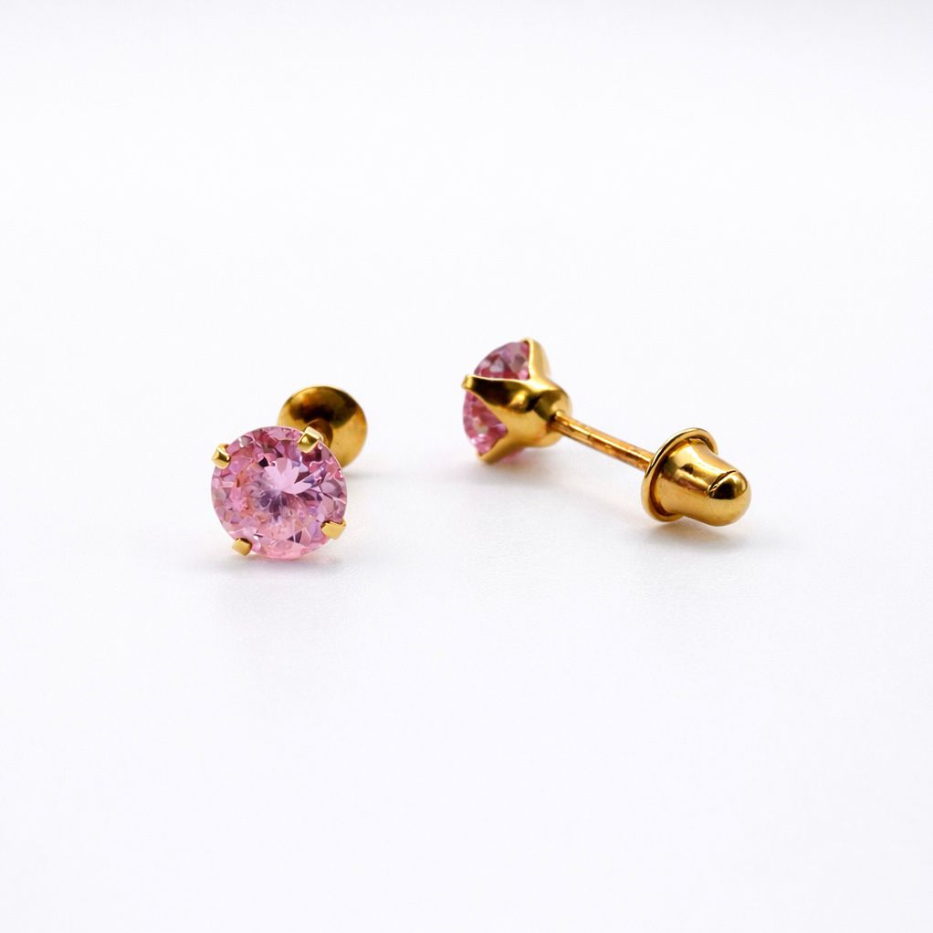 ARO EN ORO 18K CON CIRCÓN ROSA