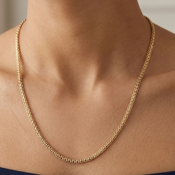 CADENA EN ORO 18K ESLABONES DOBLES