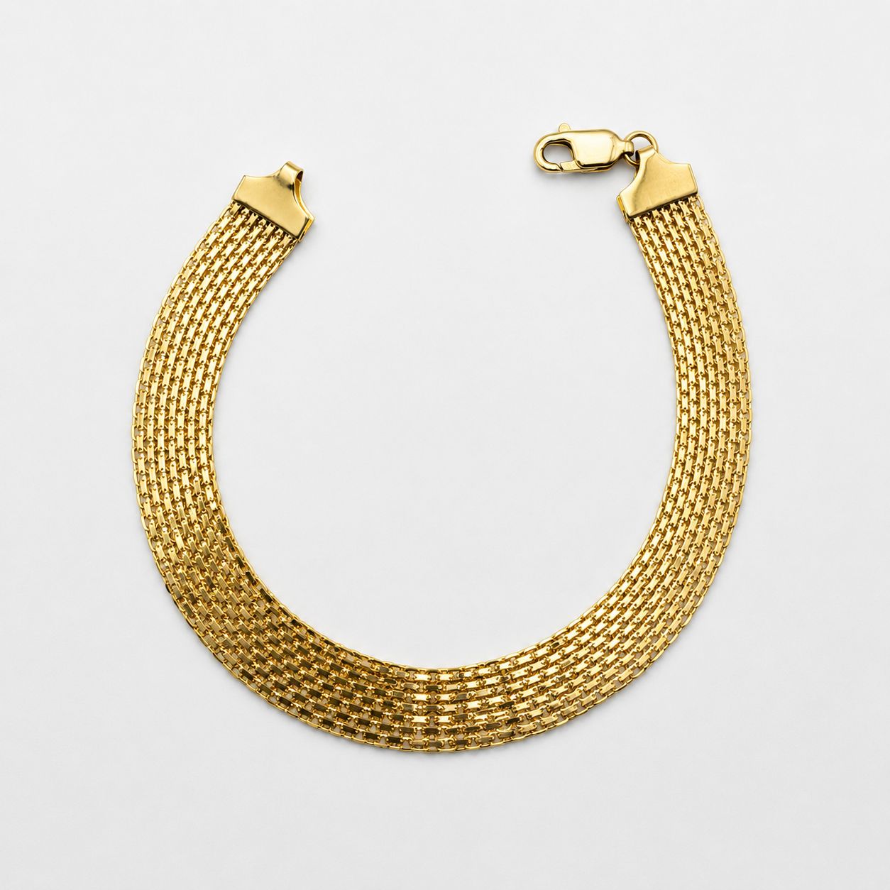 PULSERA TEJIDO MALLA DE ORO 18K