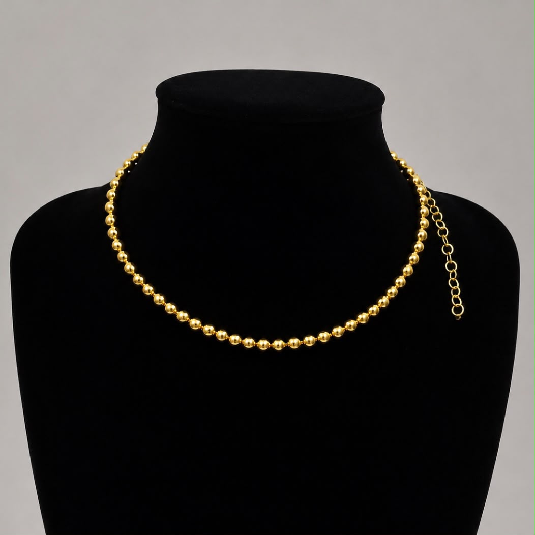 GARGANTILLA EN ORO 18K CON CADENA EXTENSIBLE