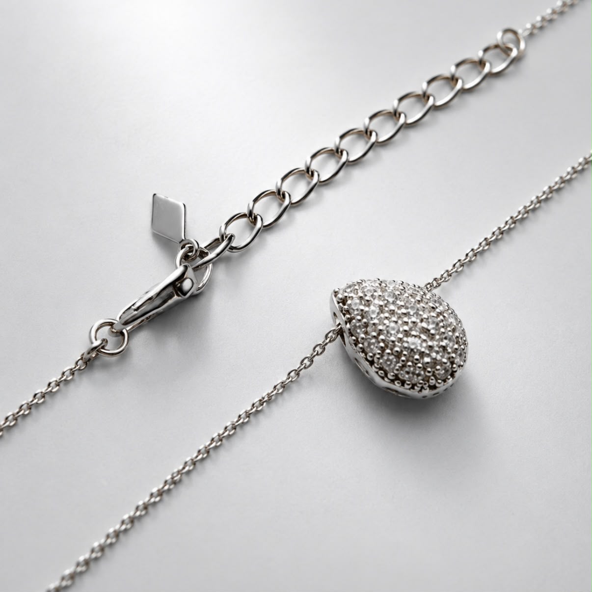 CONJUNTO EN ORO BLANCO ITALIANO 18 KILATES