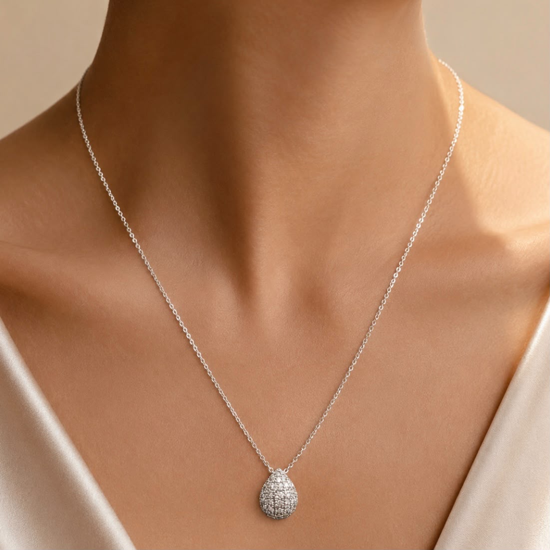 CONJUNTO EN ORO BLANCO ITALIANO 18 KILATES