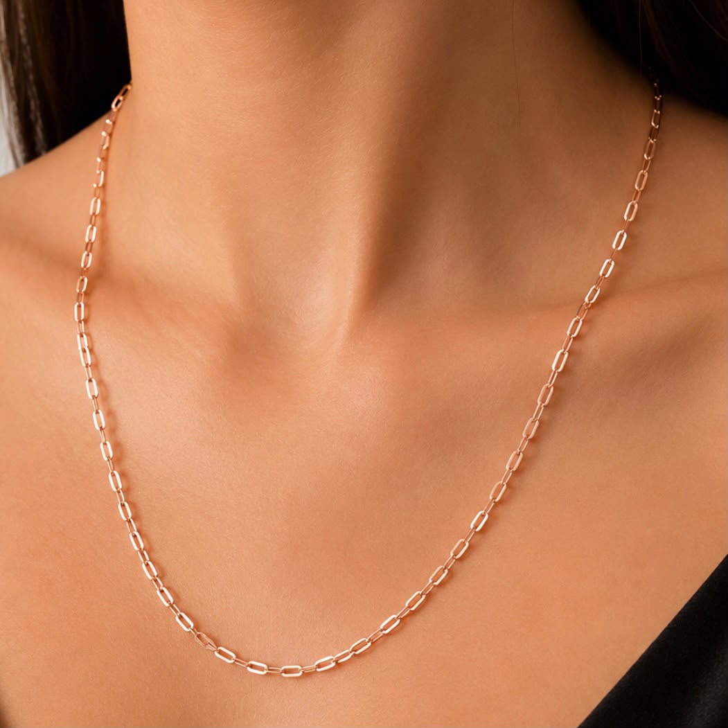 CADENA ITALIANA EN ORO ROSA 18 KILATES