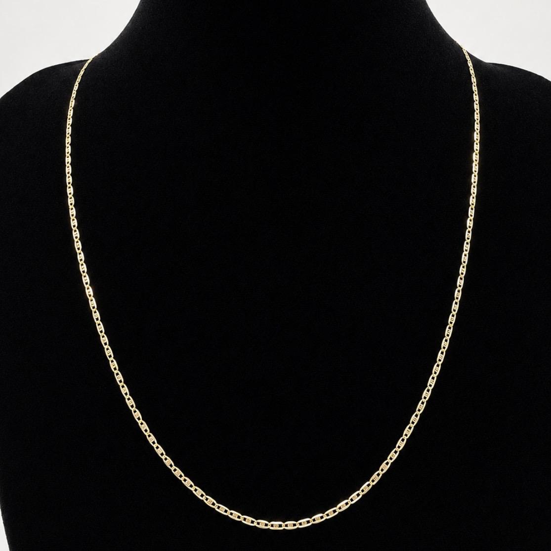 CADENA ITALIANA TRICOLOR TIPO GUCCI EN ORO 18K