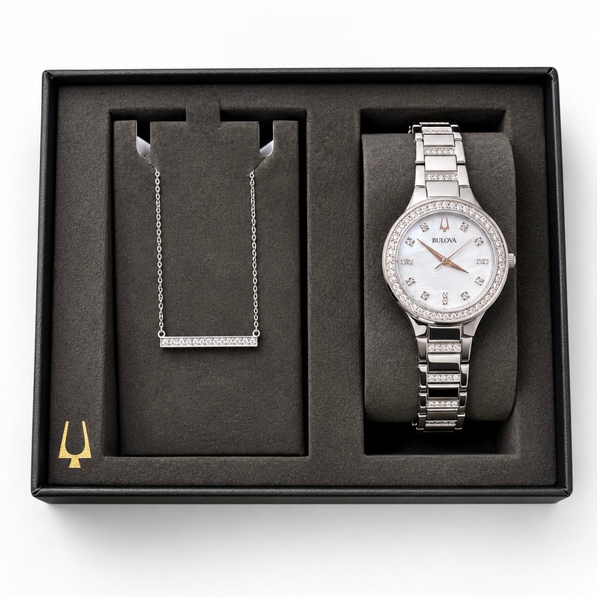 BULOVA CRYSTALS 96X147 – SET DE RELOJ Y COLLAR