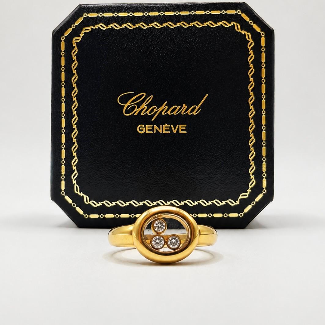 CHOPARD HAPPY DIAMONDS VINTAGE CON 3 DIAMANTES MÓVILES EN ORO 18K