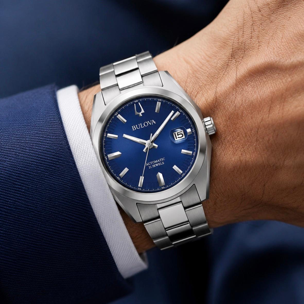 BULOVA SURVEYOR AUTOMATIC 96B436 – DIAL AZUL