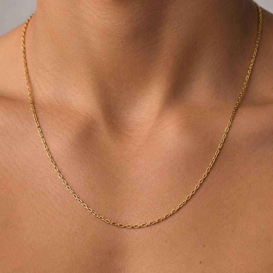 CADENA FORZATINA RECTANGULAR EN ORO 18K