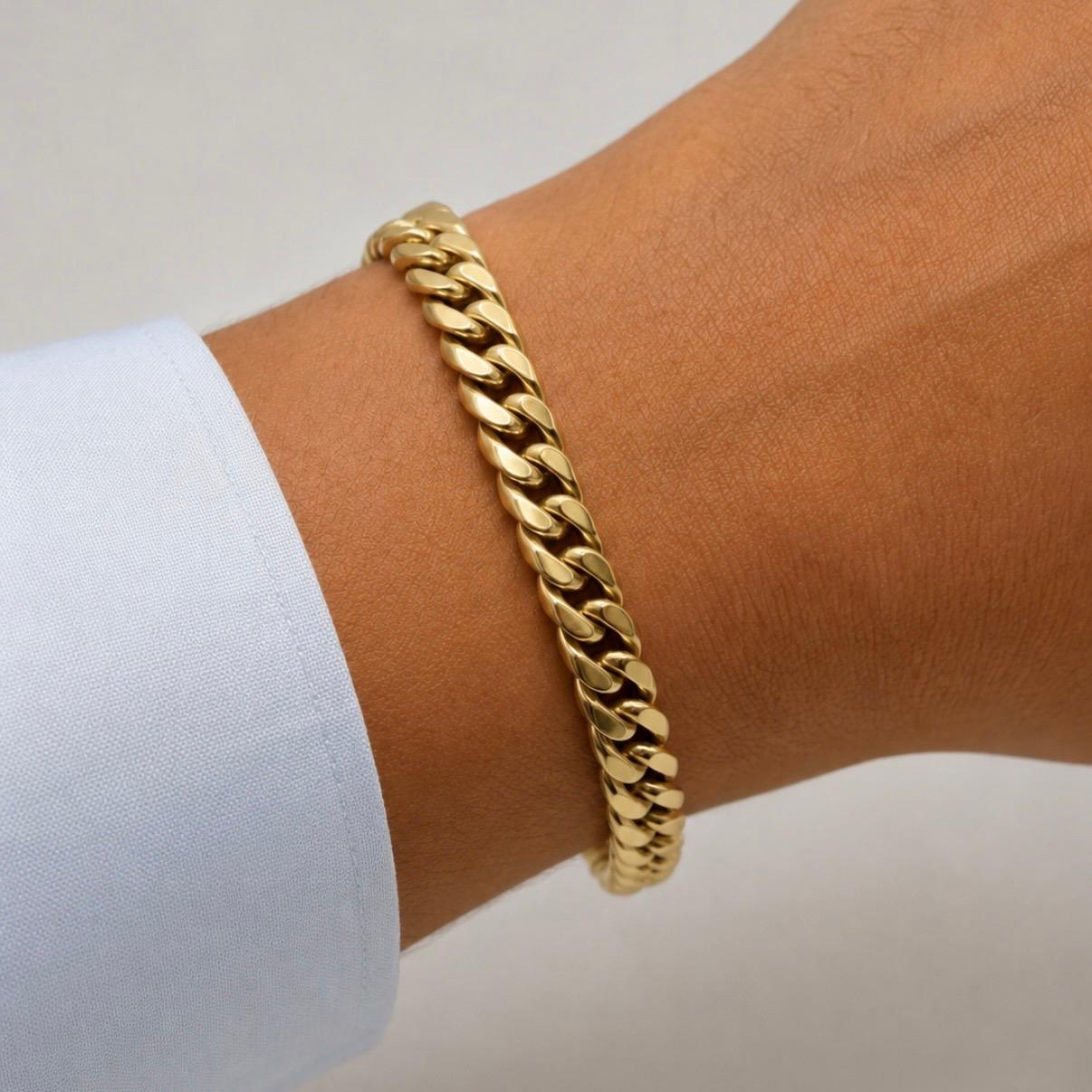 PULSERA CUBANA EN ORO 18K