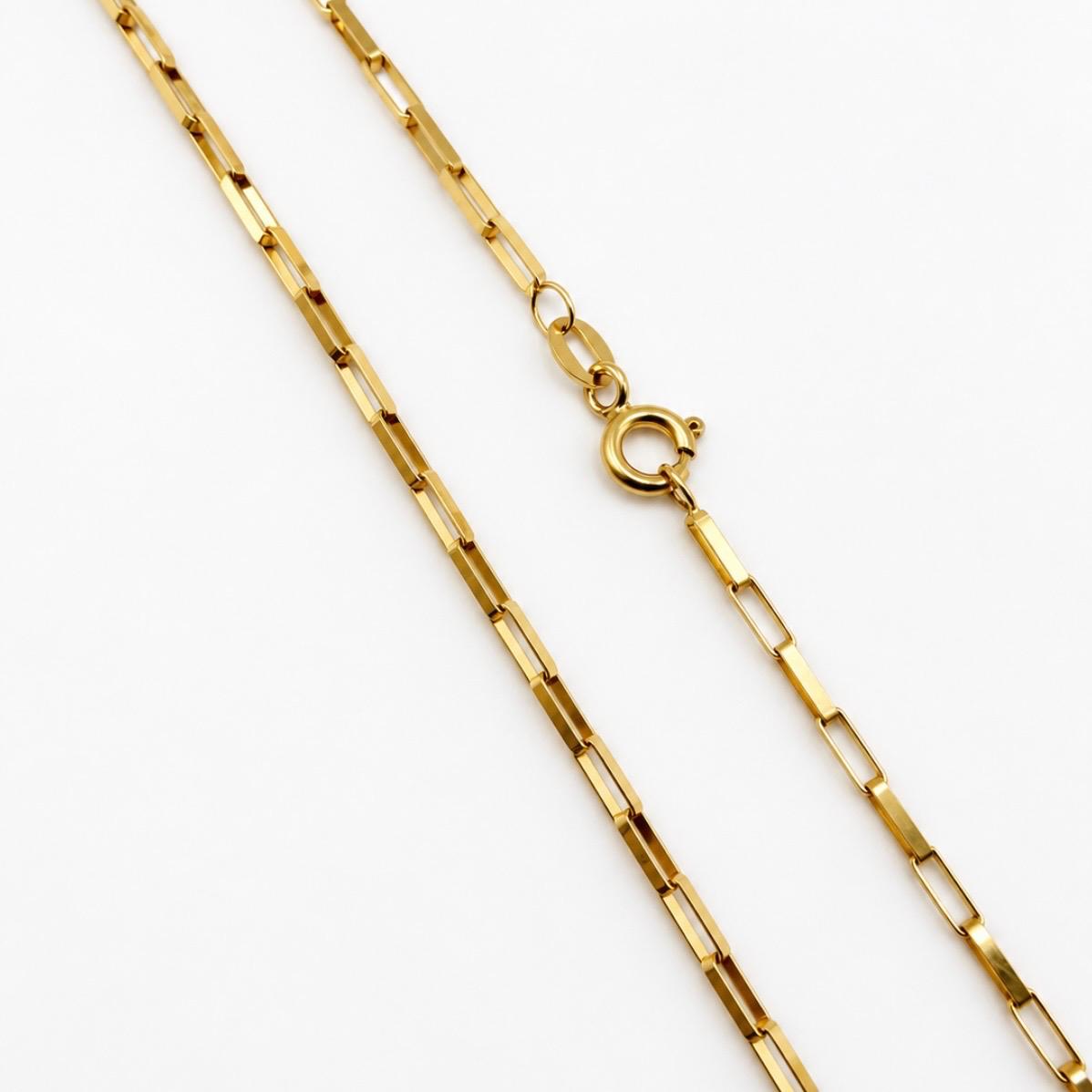 CADENA DE ESLABONES RECTANGULARES EN ORO 18K