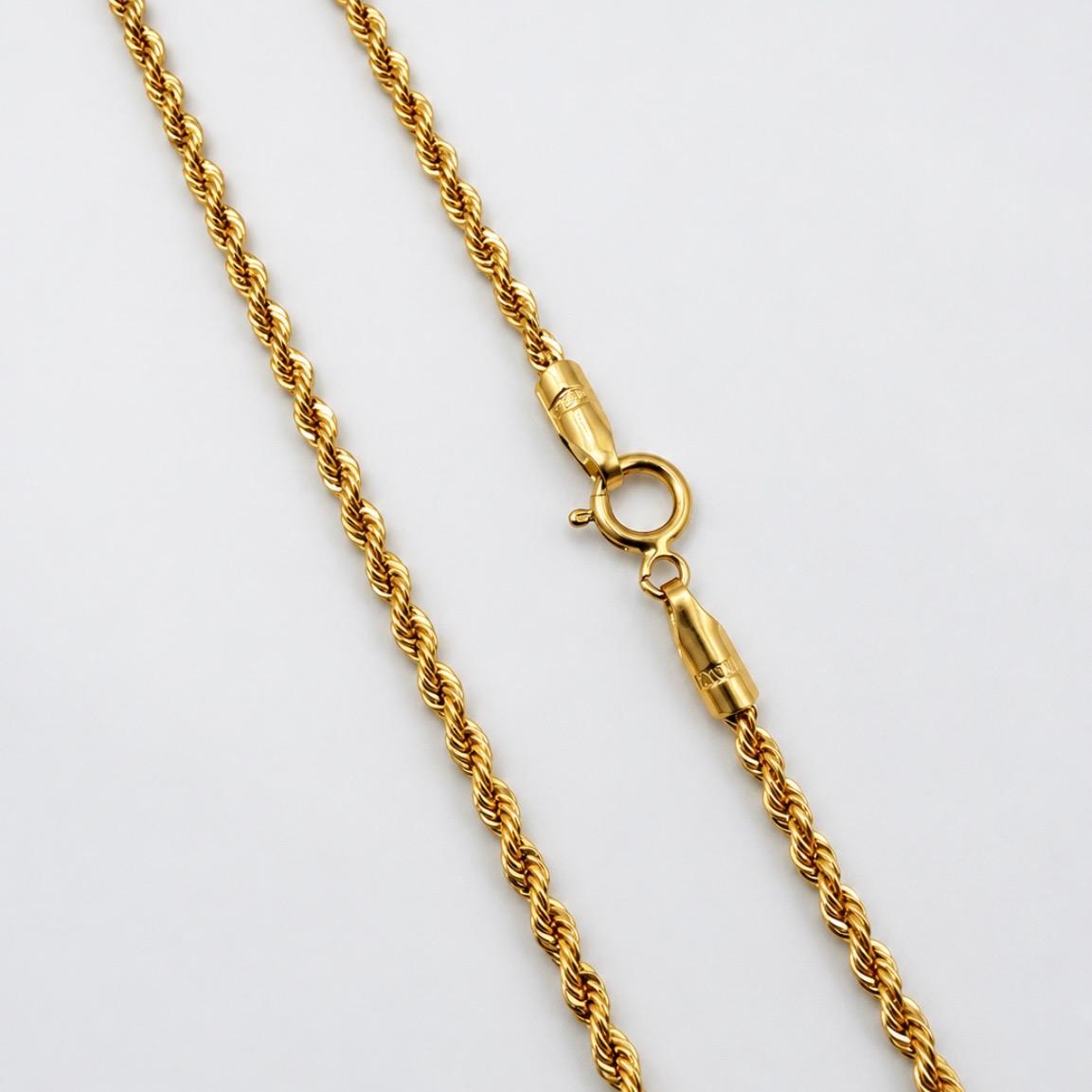 CADENA TURBILLÓN EN ORO 18K