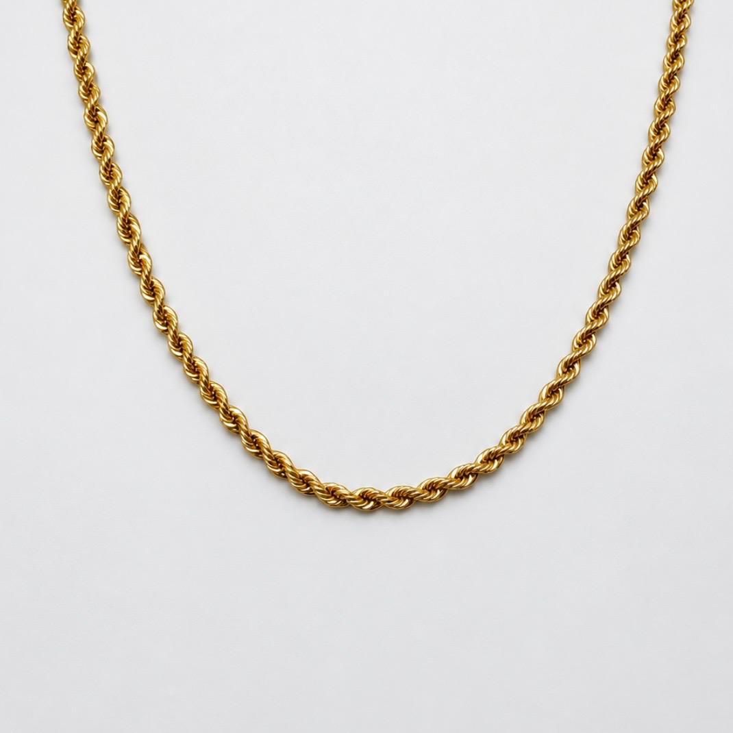 CADENA TURBILLÓN EN ORO 18K