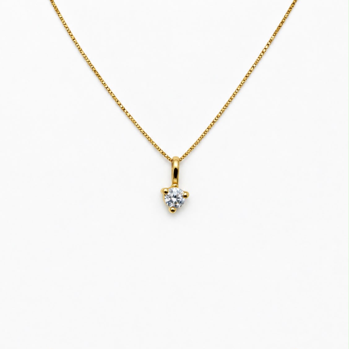 CONJUNTO PUNTO DE LUZ EN ORO 18K