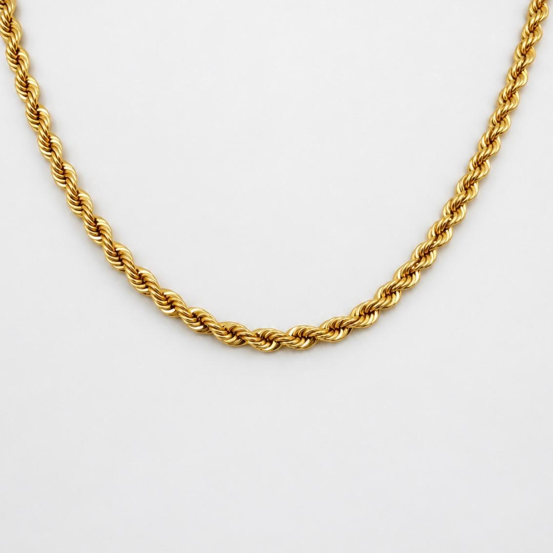 CADENA TURBILLÓN ITALIANA EN ORO 18K