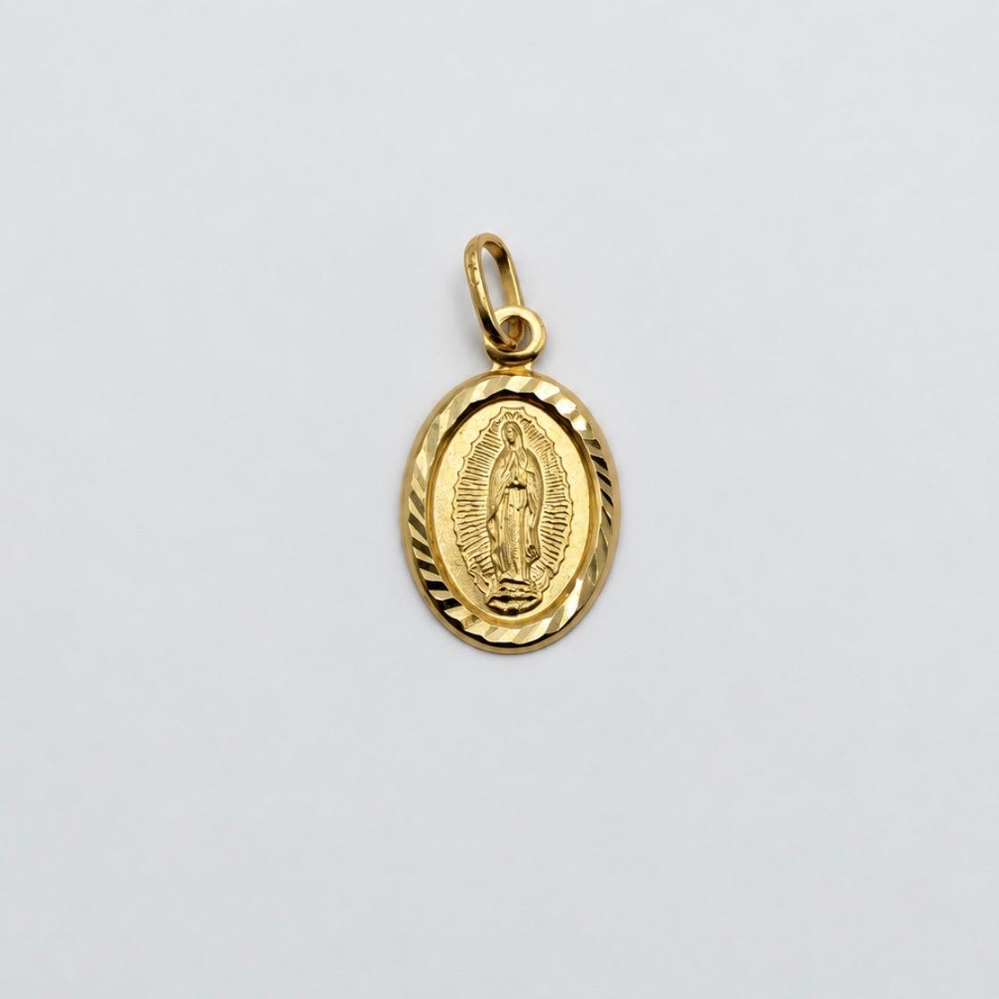 DIJE MEDALLA VIRGEN DE GUADALUPE EN ORO 18K