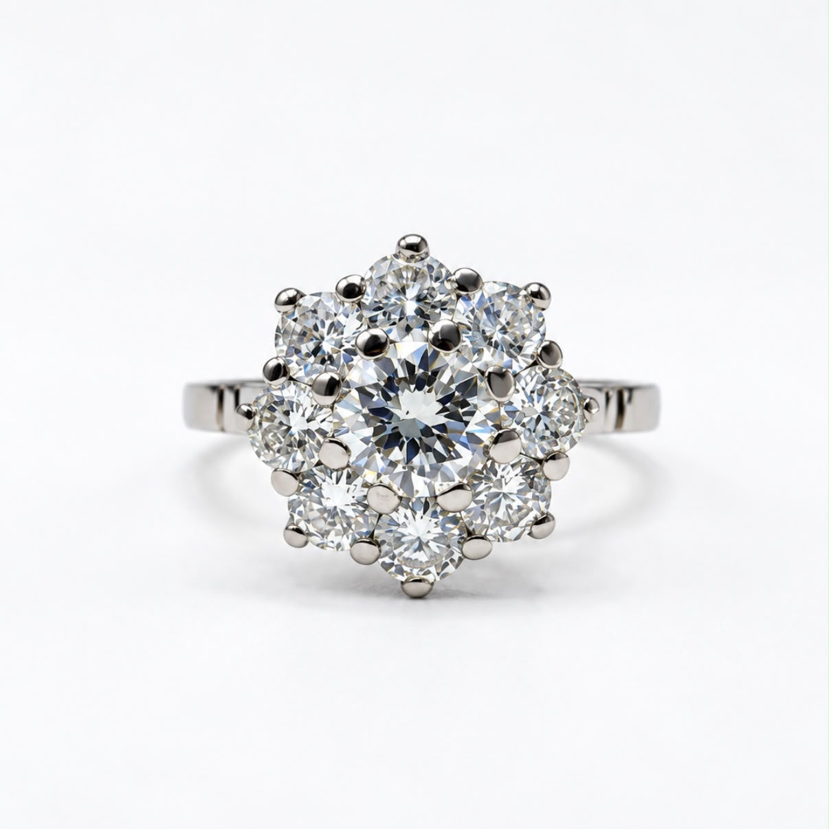 ANILLO ROSETA EN ORO 18K CON 1,30 CT EN BRILLANTES