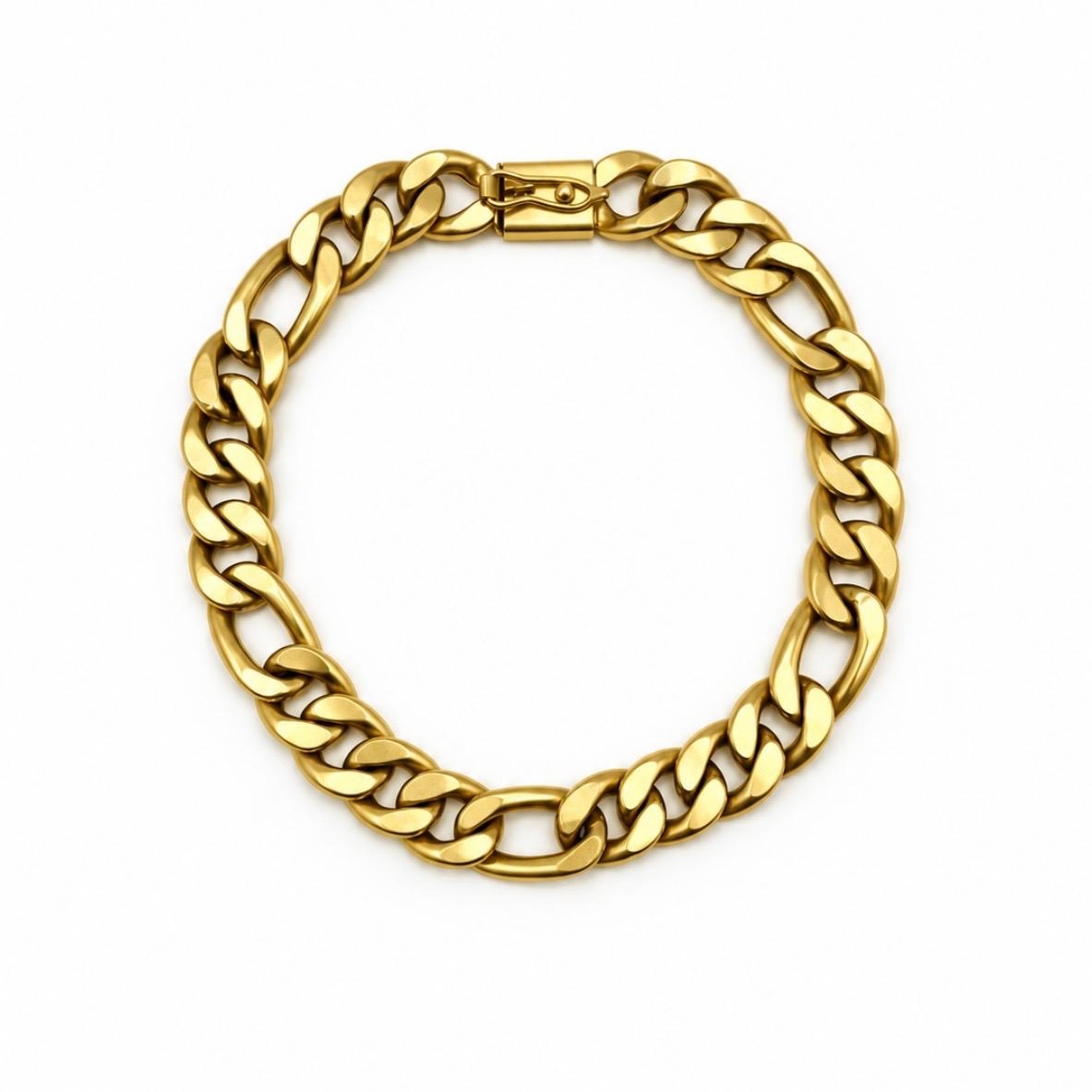 PULSERA FIGARO EN ORO 18K – 9 MM