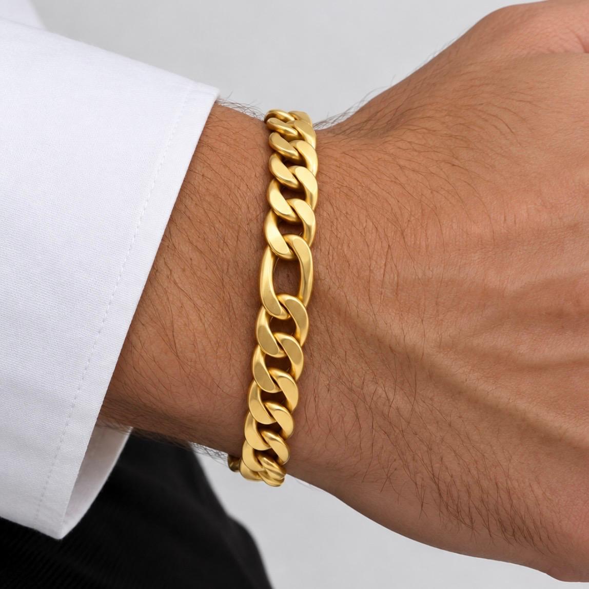 PULSERA FIGARO EN ORO 18K – 9 MM