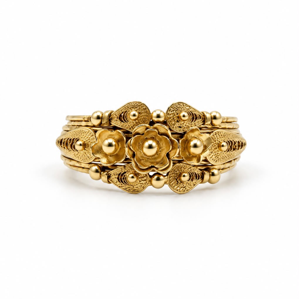 ANILLO SIETE RAMALES DE FILIGRANA EN ORO 18K