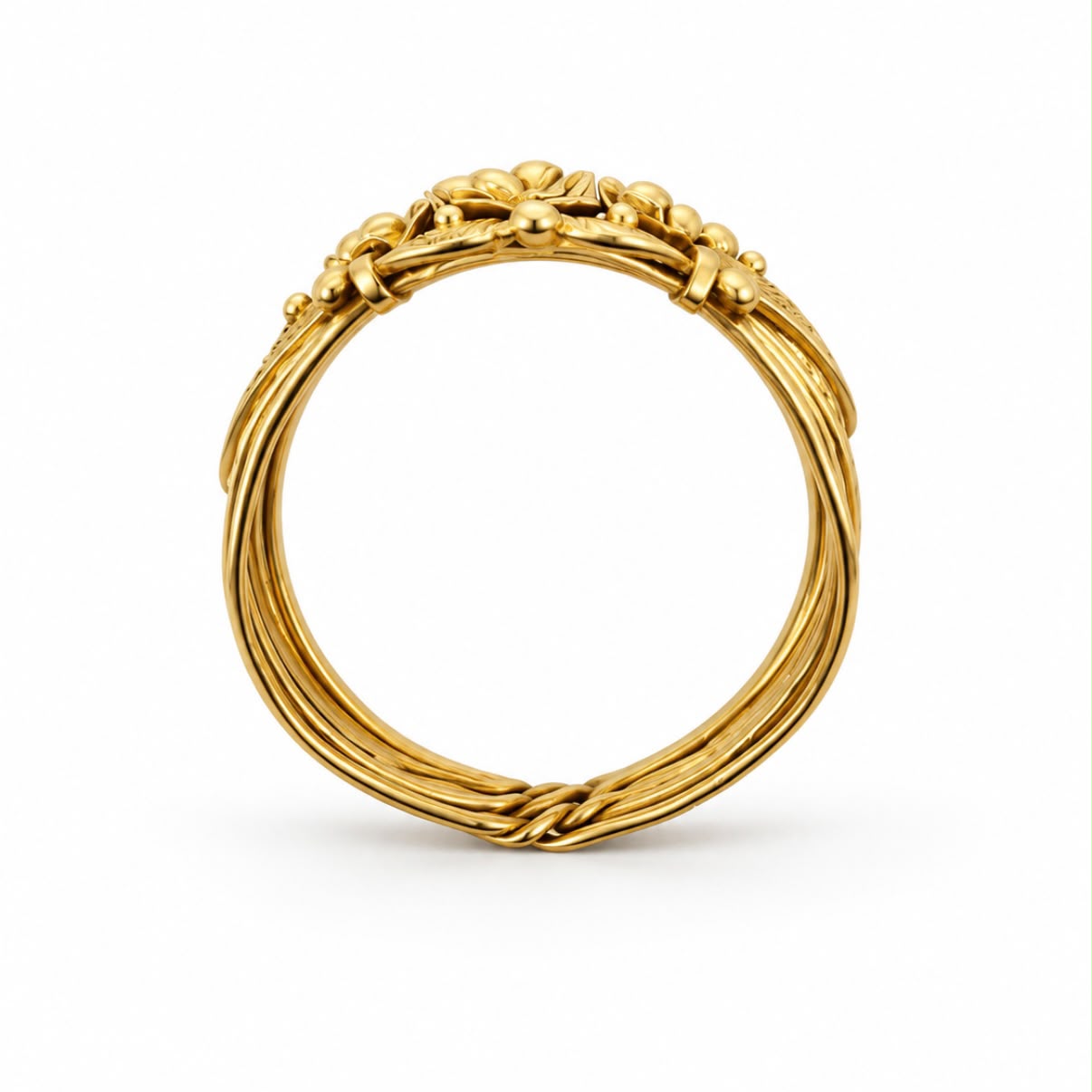 ANILLO SIETE RAMALES DE FILIGRANA EN ORO 18K