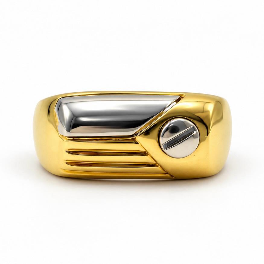 ANILLO CHIMENTO BICOLOR EN ORO 18K