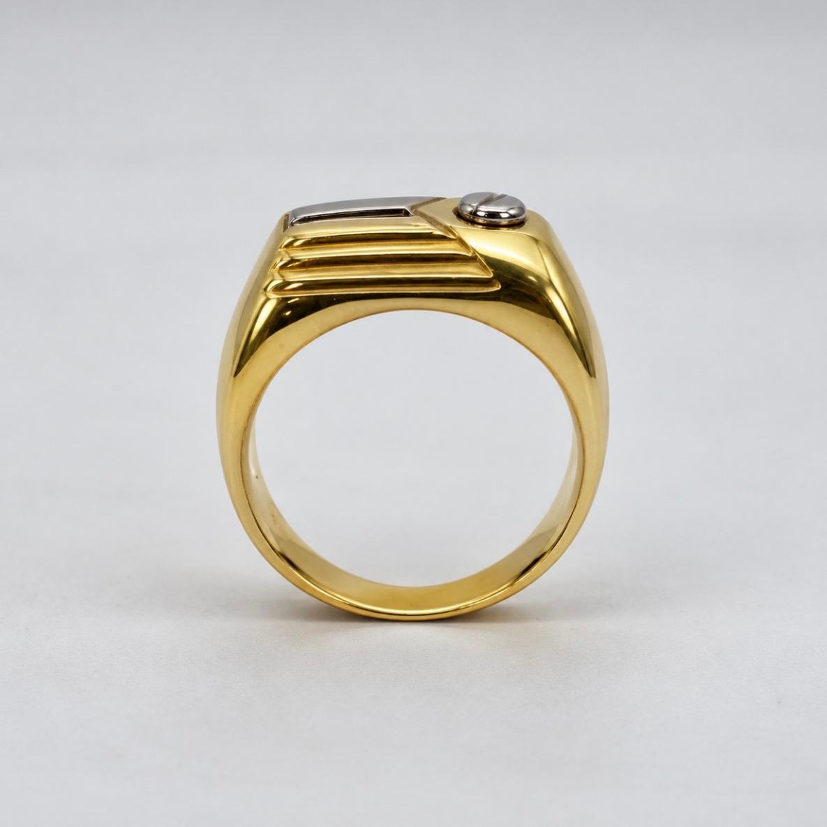ANILLO CHIMENTO BICOLOR EN ORO 18K