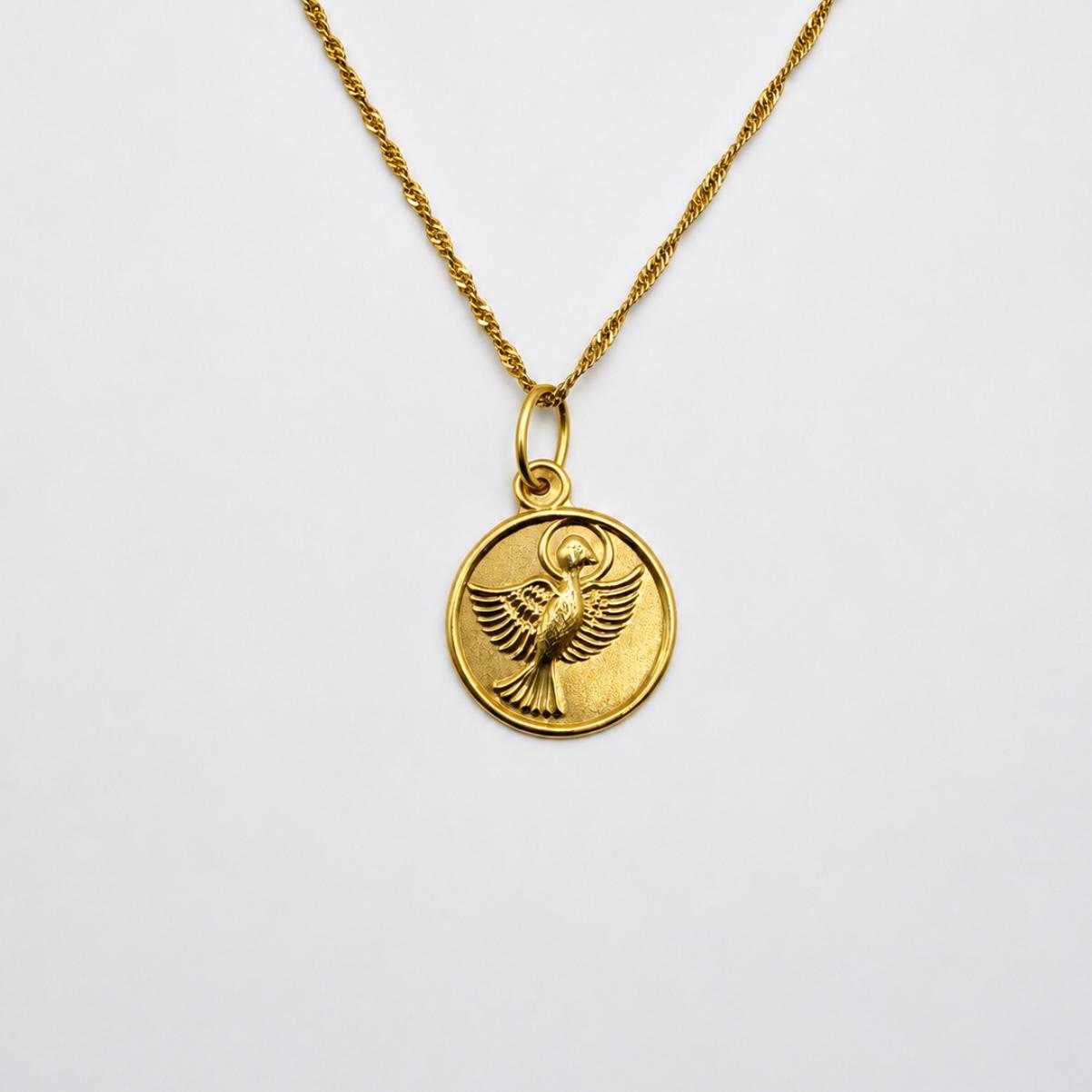 Conjunto Espíritu Santo en oro 18K