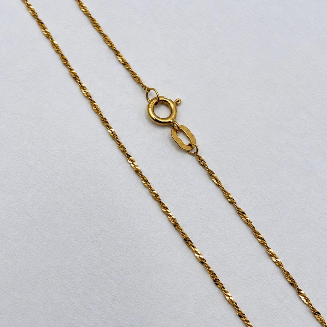 Cadena singapur en oro 18K – 45 cm